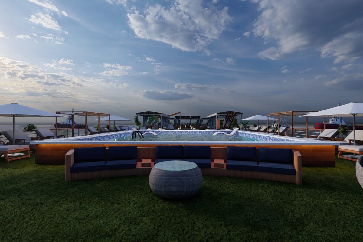 M/S City and Sea Adonis – Panoramabereich auf dem Sonnendeck